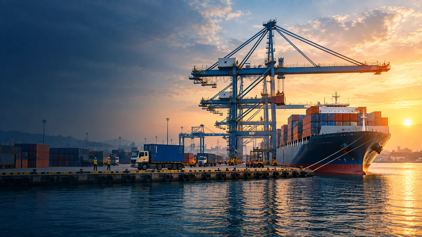 Port container cranes